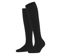 FALKE Women's Fable Estate W Kh Wool Long Plain Knee High Socks, Black 3000, 2.5-5