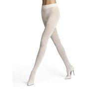 FALKE Women's Fable Estate W Ti Wool Thick Patterned 1 Pair Tights, White Off-White 2040 M-L