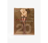 Falke Womens Falke Matte Deluxe 20 Denier Stretch-Lace Stockings Powder 9.5/10