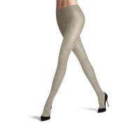 FALKE Women's Family Rib W Ti Cotton Plain 1 Pair Tights, Beige Linen Melange 4541, L