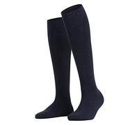 FALKE Women's Family W Kh Sustainable Cotton Long Plain 1 Pair Knee-High Socks, Blue Navy 6499, 5.5-8