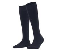 FALKE Women's Family W Kh Sustainable Cotton Long Plain 1 Pair Knee-High Socks, Blue Space 6116, 2.5-5