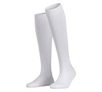 FALKE Women's Family W Kh Sustainable Cotton Long Plain 1 Pair Knee-High Socks, White 2009, 2.5-5