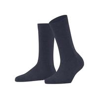 FALKE Women's Family W So Sustainable Cotton Plain 1 Pair Socks, Blue Dark Melange 6688, 2.5-5