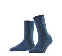 FALKE Women's Family W So Sustainable Cotton Plain 1 Pair Socks, Blue Space 6116 Rib, 5.5-8