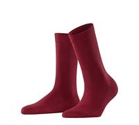 FALKE Women's Family W So Sustainable Cotton Plain 1 Pair Socks, Red Scarlet 8228, 2.5-5