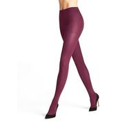 FALKE Women's Family W TI Cotton Plain 1 Pair Tights, Red (Red Plum 8236) new - eco-friendly, S-M