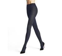 FALKE Women's Family W Ti Sustainable Cotton Plain 1 Pair Tights, Blue Dark Melange 6688, M