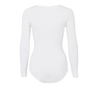 FALKE Women's Fine Cotton Crew Neck W Bo Soft Fabric Longsleeved Shapewear Bodysuit, White 2209, M 40-42