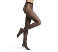 FALKE Women's Tights Silky Smooth 15 DEN W Ti Transparent Plain 1 Piece, Black Black/Silver 3103 Galaxy, M