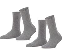 FALKE Women's Happy 2-Pack Socks Breathable Cotton Reinforced Extra-Soft On Ski
