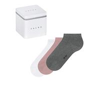 FALKE Women's Happy Box Uni Multipack W Sn Cotton Low-Cut Plain 3 Pairs Trainer Socks, Multicolor Grey Pink White 0020, 2.5-5