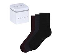 FALKE Women's Happy Box Uni Multipack W So Cotton Plain 3 Pairs Socks, Multicolor Black Navy Blue Grey 0010, 5.5-8