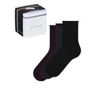 FALKE Women's Happy Giftbox Uni Multipack W So Cotton Plain 3 Pairs Socks, Multicolor Black Navy Blue Dark Grey 0050, 5.5-8