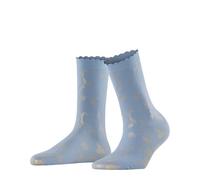 FALKE Women's Hydrangea 20 DEN W So Sheer Patterned Socks 1 pair, Blue Sky 6876, 5.5-8