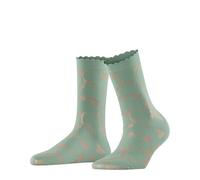 FALKE Women's Hydrangea 20 DEN W So Sheer Patterned Socks 1 pair, Green Sage 7538, 5.5-8