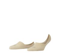 FALKE Women's Invisible Step High Cut W IN Cotton No-Show Plain 1 Pair Liner Socks, Beige (Cream 4019), 2.5-3.5