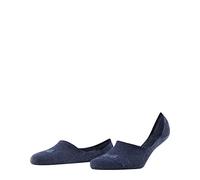 FALKE Women's Invisible Step High Cut W In Cotton No-Show Plain 1 Pair Liner Socks, Blue Navy Melange 6127, 4-5