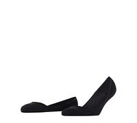 FALKE Women's Invisible Step Medium Cut Box W In Cotton No-Show Plain 1 Pair Liner Socks, Black 3000, 7-8