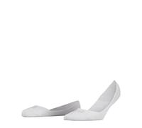 FALKE Women's Invisible Step Medium Cut Box W In Cotton No-Show Plain 1 Pair Liner Socks, White 2000, 5.5-6.5