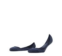 FALKE Women's Invisible Step Medium Cut W In Cotton No-Show Plain 1 Pair Liner Socks, Blue Navy Melange 6127, 4-5