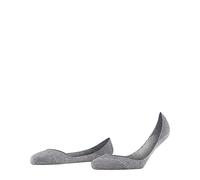 FALKE Women's Invisible Step Medium Cut W In Cotton No-Show Plain 1 Pair Liner Socks, Grey Light Melange 3390, 4-5