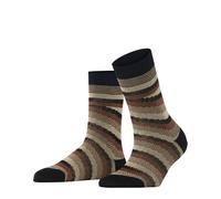FALKE Women's Latin Mix W So Cotton Patterned 1 Pair Socks, Black 3000, 4-5
