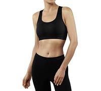 FALKE Women's Madison Low Support With Pads W Sb Functional Yarn For Low-Impact Activities 1 Piece Sports Bra, Black 3000, L