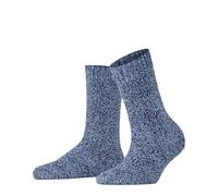 FALKE Women's Marble Cloud W So Wool Cotton Patterned Socks, Blue Marine 6120, 2.5-5