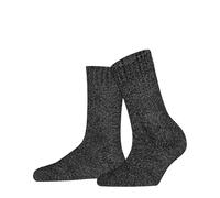 FALKE Women's Marble Cloud W So Wool Cotton Patterned Socks 1 Pair, Black 3000, 5.5-8