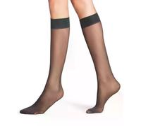 FALKE Women's Matt Deluxe 20 DEN W Kh Sheer Plain Knee-High Socks 1 Pair, Grey Carbon 3275, 2.5-5