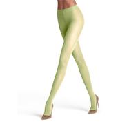 FALKE Women's Matt Deluxe 30 DEN W Ti Sheer Plain 1 Pair Tights, Green Lemon 7498, S