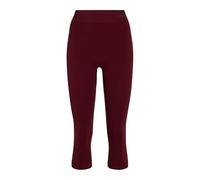 FALKE Women's Maximum Warm 3/4 W Ti Functional Yarn Quick Dry 1 Piece Base Layer Bottom, Red Merlot 8117 Trend, L