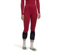 FALKE Women's Maximum Warm 3/4 W TI Functional Yarn Quick Dry 1 Piece Base Layer Bottom, Red (Red 8644) - Trend, XL