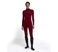 FALKE Women's Maximum Warm High Neck W L/s Sh Functional Yarn Quick Dry 1 Piece Base Layer Top, Red Merlot 8117 Trend M