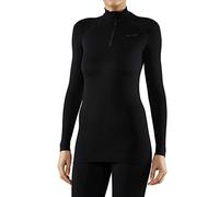 FALKE Women's Maximum Warm High Zip Neck W L/s Sh Functional Yarn Quick Dry 1 Piece Base Layer Top, Black 3000, XS