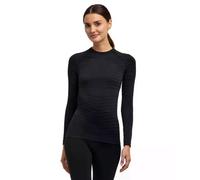 FALKE Women's Maximum Warm Round Neck W L/s Sh Functional Yarn Quick Dry Base Layer Top 1 Piece, Black 3000, S