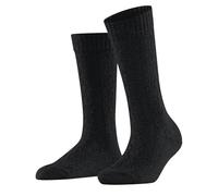 FALKE Women's Modish Fest W So Wool Viscose Cashmere Plain Socks 1 Pair, Black 3000, 5.5-8