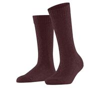 FALKE Women's Modish Fest W So Wool Viscose Cashmere Plain Socks 1 Pair, Brown Cayenne 5950, 2.5-5