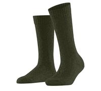 FALKE Women's Modish Fest W So Wool Viscose Cashmere Plain Socks 1 Pair, Green Artichoke 7436, 5.5-8