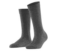 FALKE Women's Modish Fest W So Wool Viscose Cashmere Plain Socks, Grey Flanell 3210, 2.5-5