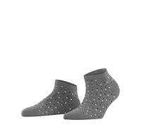 FALKE Women's Multispot W Sn Cotton Low-Cut Patterned 1 Pair Trainer Socks, Grey Mid Melange 3530, 5.5-8