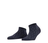 FALKE Women's Multispot W Sn Cotton Low-Cut Patterned 1 Pair Trainer Socks, Blue Darkblue 6681, 2.5-5