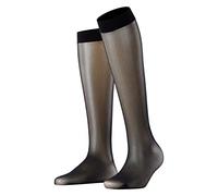 FALKE Women's Net W Kh Sheer Patterned 1 Pair Knee-High Socks, Black 3009, 2.5-5