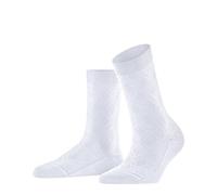 FALKE Women's New Prep W So Cotton Patterned 1 Pair Socks, White 2000, 5.5-8