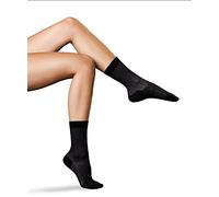 FALKE Women's No. 2 W So Silk Patterned 1 Pair Socks, Black 3009, 2.5-3.5