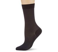 FALKE Women's No. 2 W So Silk Patterned 1 Pair Socks, Blue Dark Navy 6379, 4-5