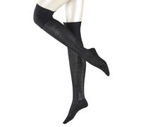 FALKE Women's No. 3 W Ok Wool Silk Long Plain Overknee Socks 1 Pair, Black 3009, 2.5-3.5