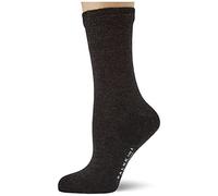 FALKE Women's No. 4 W So Camel Wool Silk Plain 1 Pair Socks, Grey Anthracite Melange 3089, 5.5-6.5