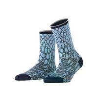 FALKE Women's Owl Rhapsody W So Cotton Patterned Socks 1 Pair, Space Blue 6116, 2.5-5